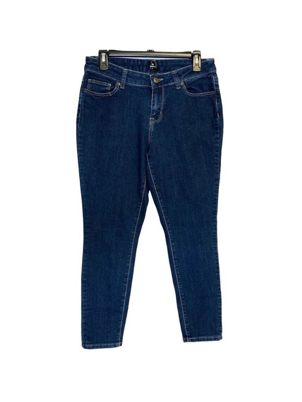 Dressbarn Womens Size 6S Dark Wash Skinny Jeans Stretch Denim Blue RN 63264